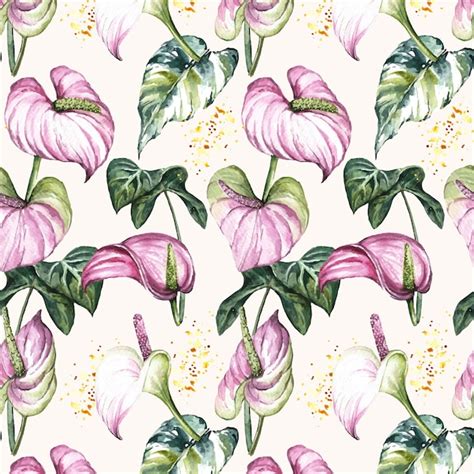 Mod Le De Fleurs Tropicales Aquarelle Vecteur Gratuite