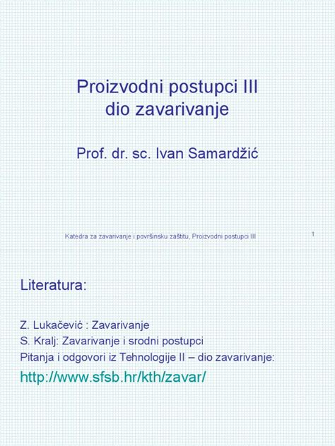 PDF Proizvodni Postupci III 1 Predavanje Ppt DOKUMEN TIPS