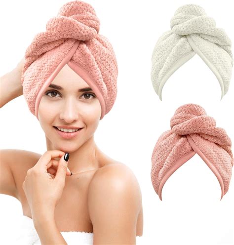 Serviette Cheveux Pcs Serviette Cheveux En Microfibre Wrap Turban