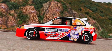 Honda Civic Ek Kanjo Edition Itasha Livery Gta Mods