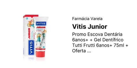 Vitis Junior Promo Escova Dentária 6anos Gel Dentífrico Tutti