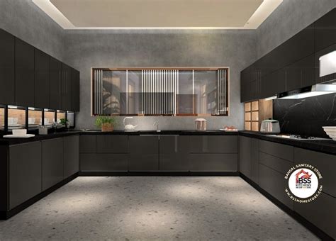 U Shape HDHMR Italian Modular Kitchen At 1400 Sq Ft In Chandigarh