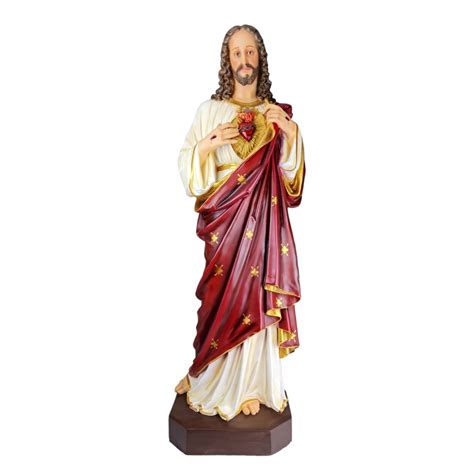 Imagem Escultura Sagrado Coração de Jesus 85cm Nova Lumen Presentes