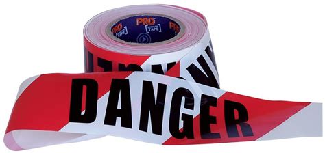 Redwhite Danger Tape 75mm X 100m Fire And Safety Wa