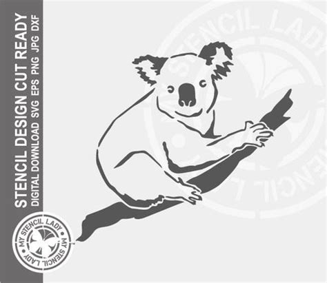 Koala 442 Stencil Digital Download Laser Cricut Cut Ready Design ...