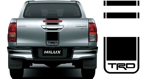 Calcomania Sticker Franjas Laterales Batea Trd Toyota Hilux Meses Sin