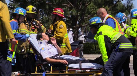 6 Injured Ambulance Overturns After Crash In Fountain Valley Orange