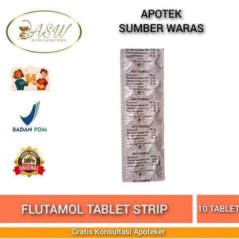 Jual FLUTAMOL STRIP ISI 10 TABLET OBAT BATUK PILEK Shopee Indonesia