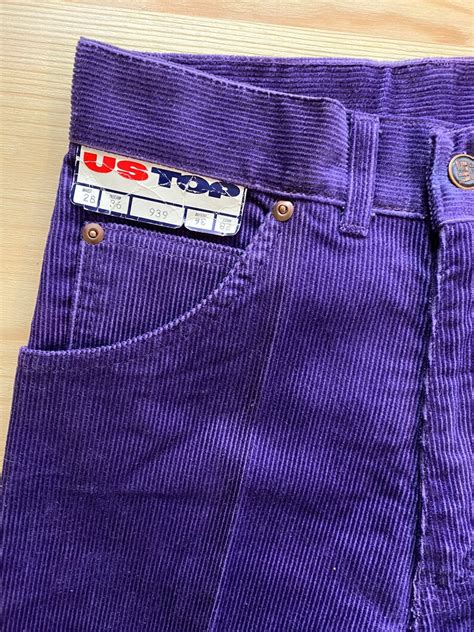 Vintage 80s Corduroy Pants Ustop 939 Purple Velvet Pants Etsy