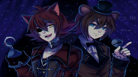 Wallpaper Anime Boys Fnaf Foxy Freddy 1600x900 Zaccxø 1349329