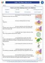 Cells The Basic Units Of Life Science Worksheets And Study Guides