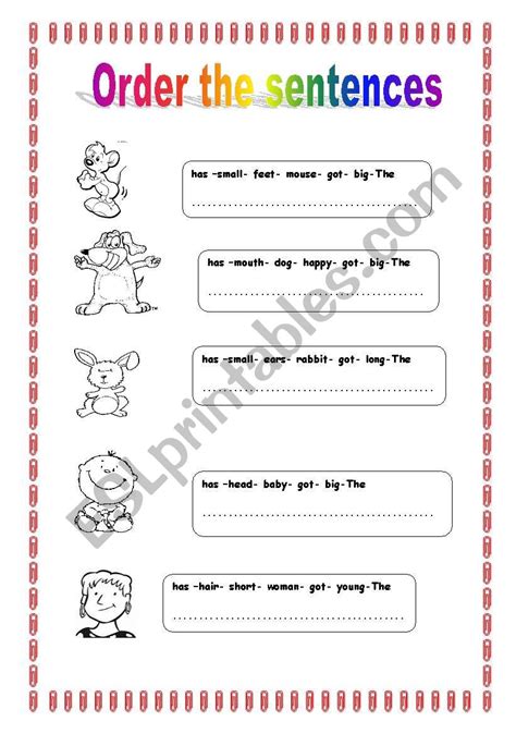 Word Order Esl Worksheet By Sirah