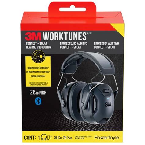 3m Worktunes Connect Solar Wireless Hearing Protector 90573 Dc