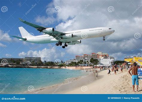 Air Antilles Plane Landing At Remy De Haenen Airport Also Known As ...