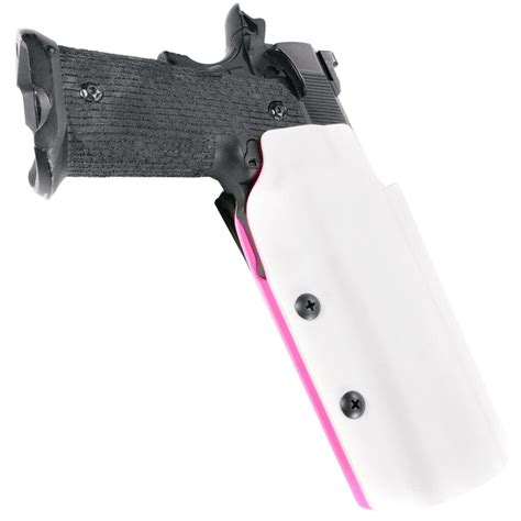 Owb Fits Sti 2011 And 1911 Full Rail Pink White Kydex Open Carry