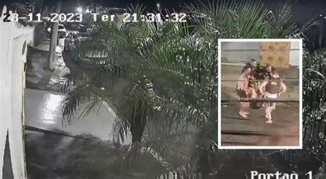 VÍDEO Policial de folga ouve disparos sai de casa arma na mão e é