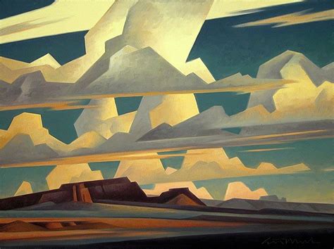 Ed Mell Lines Of Clouds Western Art Southwest Art Painting