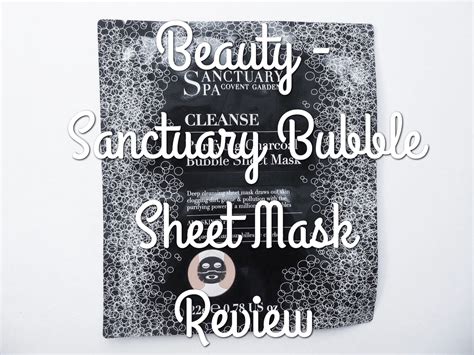 Beauty Sanctuary Bubble Sheet Mask Review Even Angels Fall