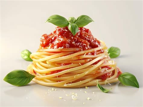 Premium Photo Spaghetti Bolognese With An Attractive Presentation For Advertising