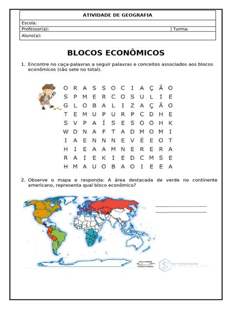 Atividade Sobre Blocos Economicos - Atividade sobre Blocos Econômicos | PDF