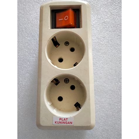 Jual Stop Kontak Arde Switch 2 Lubang Dexicon Shopee Indonesia