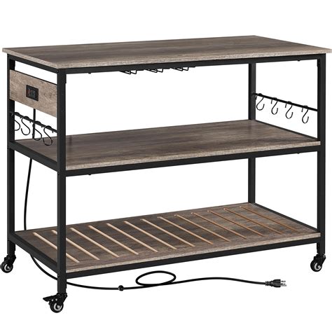 Buy Yaheetech Kitchen Island On Wheels Rolling Kitchen Cart With