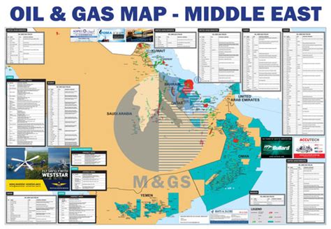 Oil & Gas Map - Middle East (ADV) | mapsglobespecialist