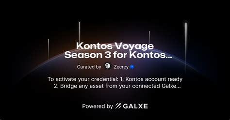 Kontos Voyage Season For Kontos Mainnet Alpha