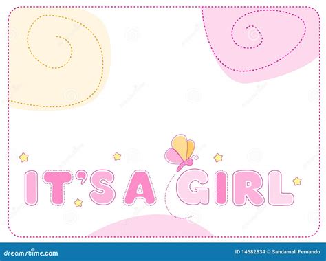 Baby Girl Announcement Stock Images - Image: 14682834