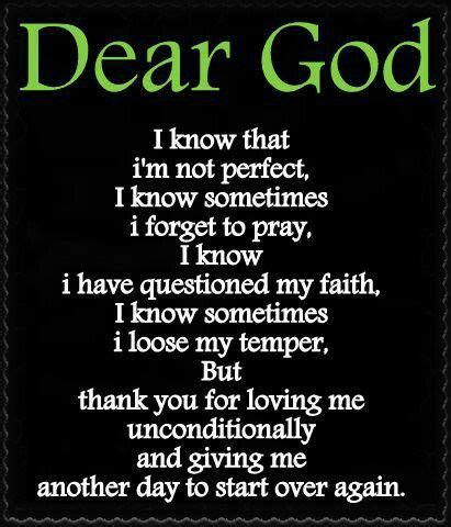 A Poem That Says Dear God I Know That I M Not Perfect