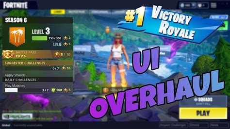 Fortnite Season 6 Complete Ui Overhaul And Battle Pass Addition Youtube