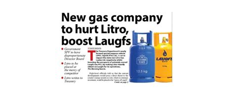 New Gas Company To Hurt Litro Boost Laugfs The Morning Sri Lanka News