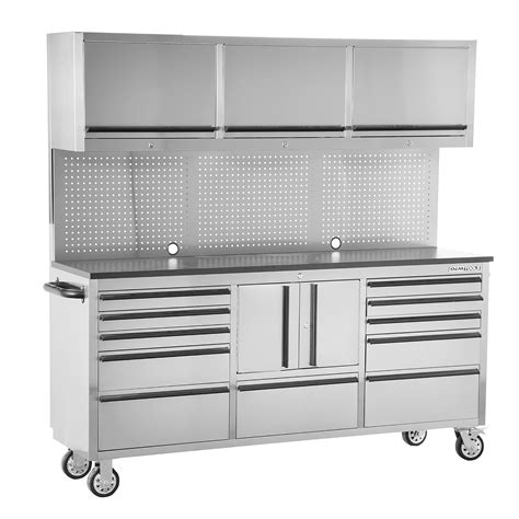 Buy OEMTOOLS 72 Inch 11 Storage Cabinet System Elite Stainless Steel