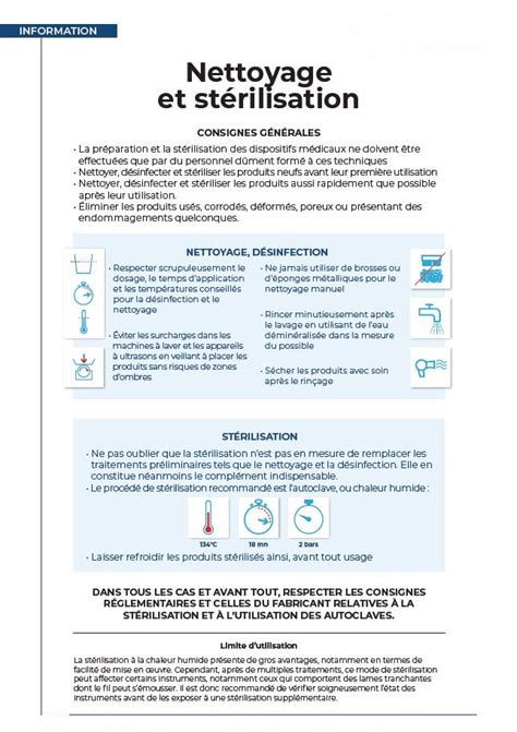 FICHE NETTOYAGE ET STÉRILISATION Actualités AMS AMS Aquitaine