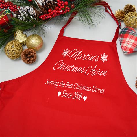 Personalised Christmas Apron Serving The Best Christmas Dinneradult