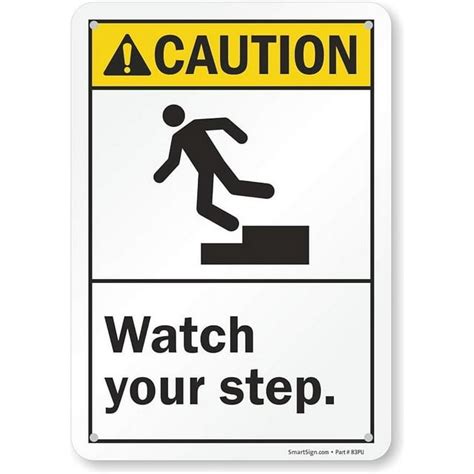 Smartsign S 6418 Pl 10 “caution Watch Your Step” Sign 7 X 10 Plastic