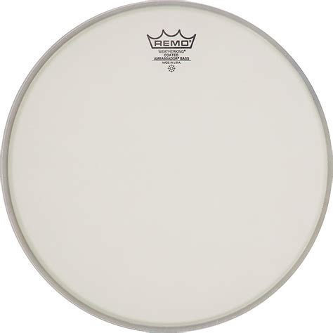 remo ambassador coated bass drum heads     guitar