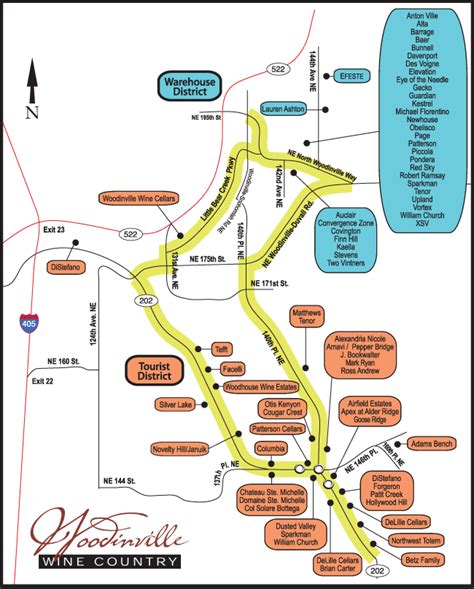 Map Woodinville Wine Country Woodinville Wine Wine Country Wine Tasting Room