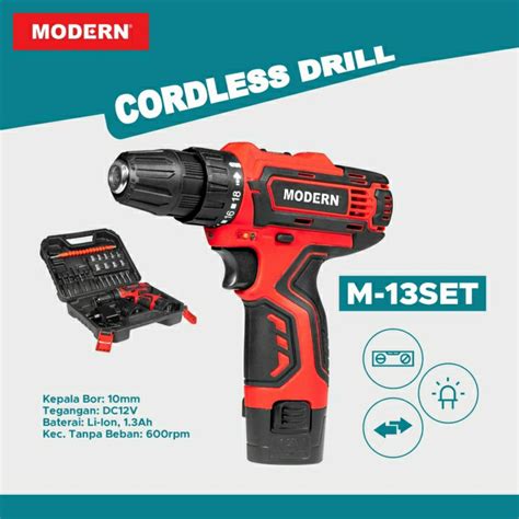 Jual Mesin Bor Baterai Cordless Volt Modern Cordless Drill M