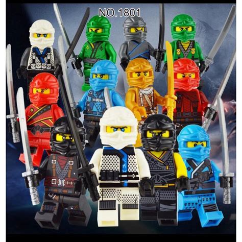 Kit 12 Bonecos Ninjago Ninja Blocos De Montar Shopee Brasil