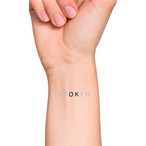 BROKEN / OK Words Temporary Tattoo / Im Broken Im OK - Etsy