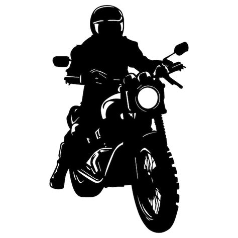 Premium Vector A Motorcycle Rider Vector Silhouette