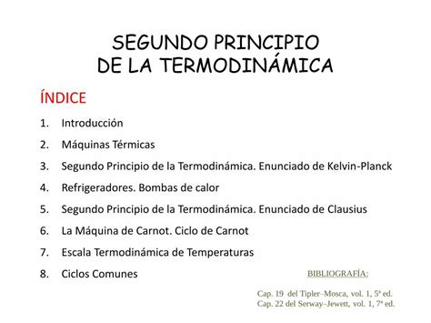 PDF SEGUNDO PRINCIPIO DE LA TERMODINÁMICA SEGUNDO PRINCIPIO DE LA