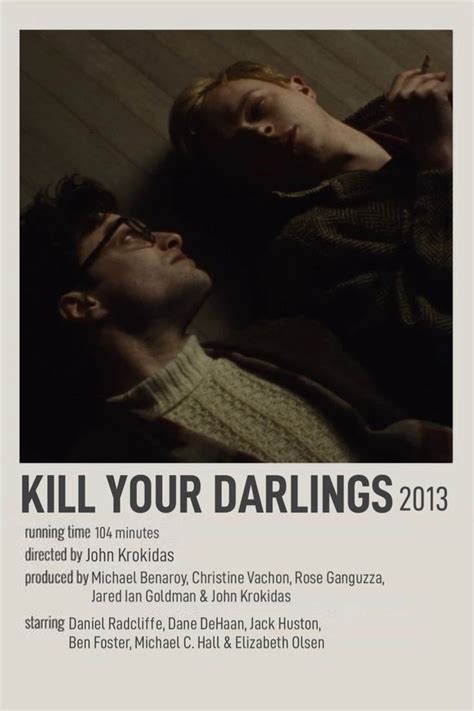 A Movie Poster For Kill Your Darlings With Two Men Lying On The Floor