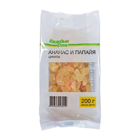 Цукаты ананас и папайя Каждый день - калорийность, полезные свойства ...