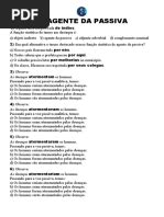 Exercicios Agente Da Passiva - 13.9. Exercícios Sobre Agente Da Passiva (Com Gabarito Explicado ...