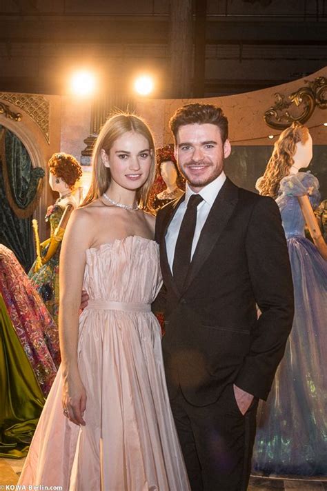 Lily James And Richard Madden At The Cinderella Exibithion At The