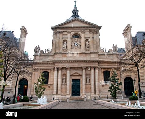 Sorbonne university of paris place la Sorbonne France Stock Photo - Alamy