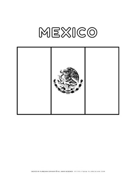 Mexico Flag Coloring Page Fun And Educational Activity