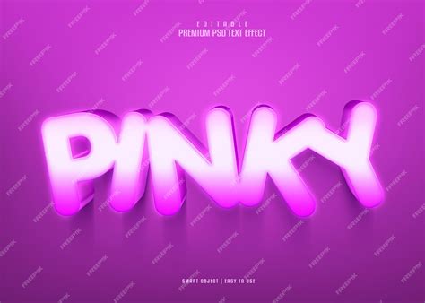 Premium Psd Pinky Editable Premium 3d Psd Text Effect